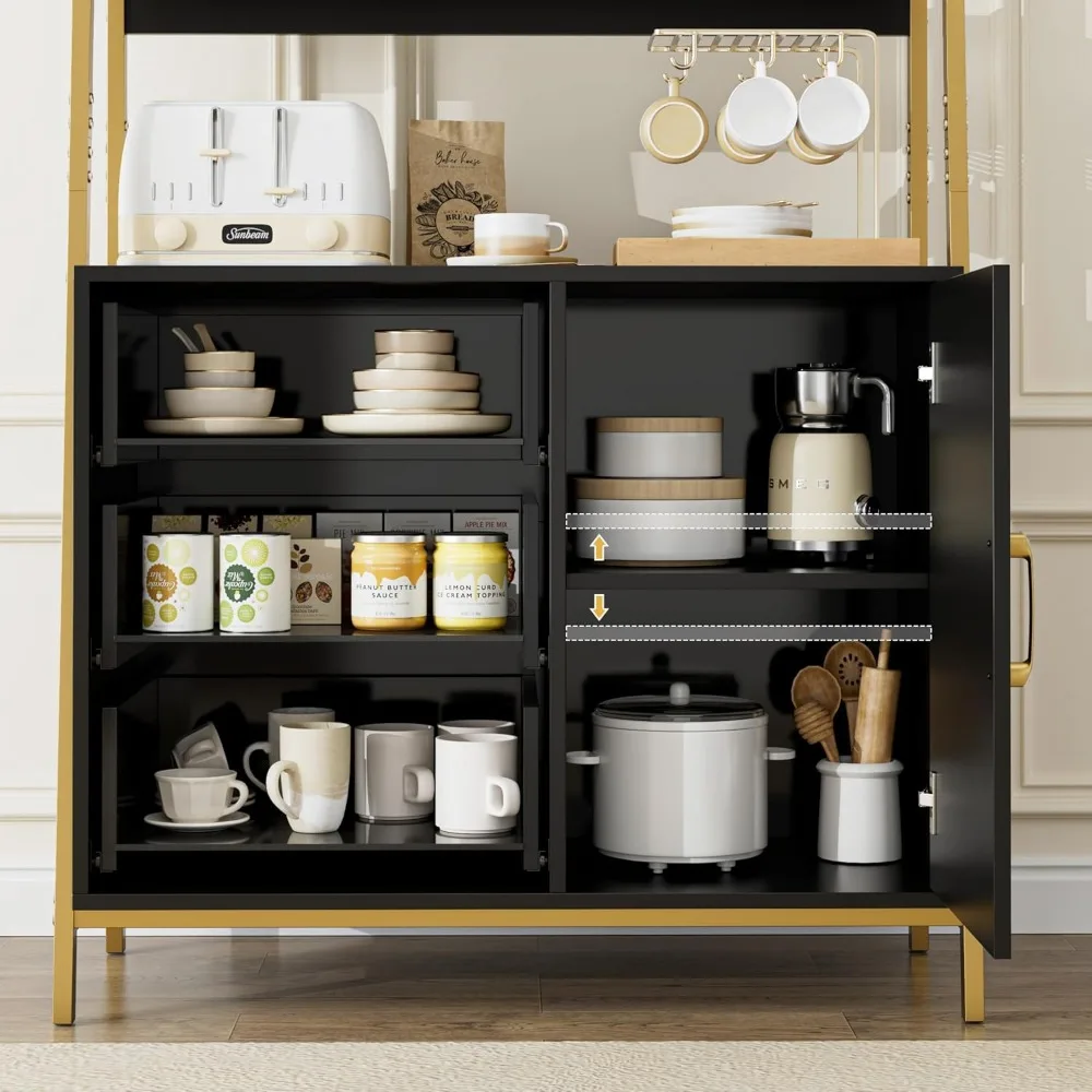 رف كتب طويل 69، خزانة كتب حديثة من 4 طبقات مع أدراج خشبية وأرفف سلم، خزانة تخزين قائمة بذاتها للمطبخ