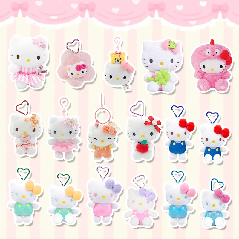 

Sanrio Hello Kitty Backpack Pendant Plush Toys Cartoon Cute Doll keyring Throw Pillow Children's Toys Gift