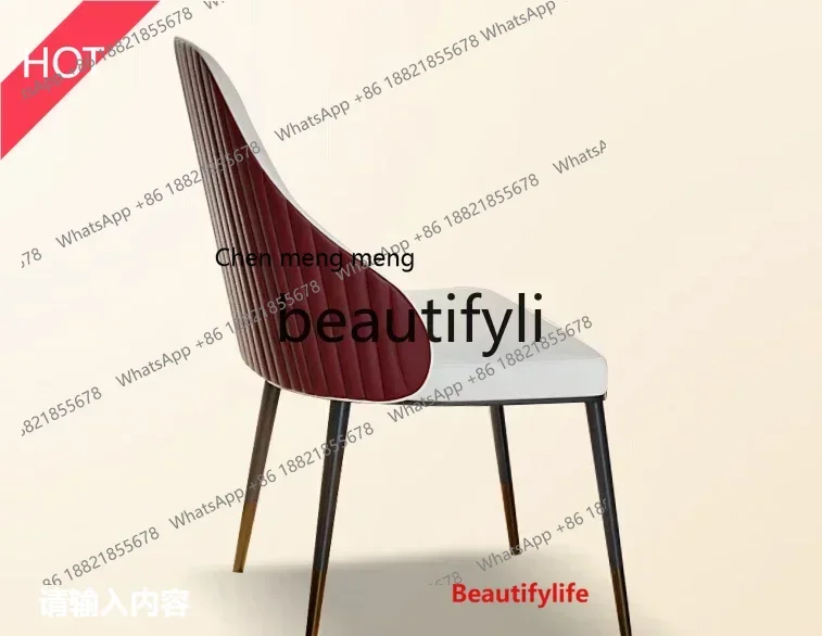 cn8350 ss New Minimalist Italian light luxury dining chair, high-end dressing chair, book chair s8350