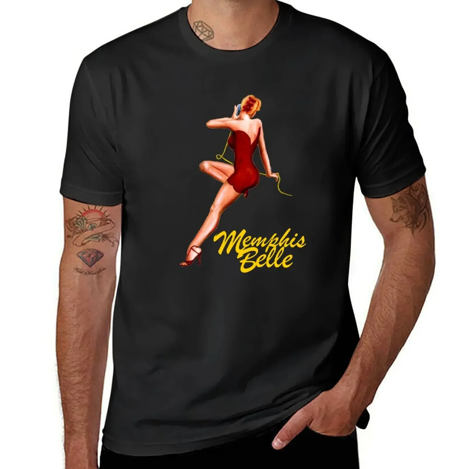 Memphis Belle T-Shirt blue archive custom t shirt funny shirt cotton luxury clothes men