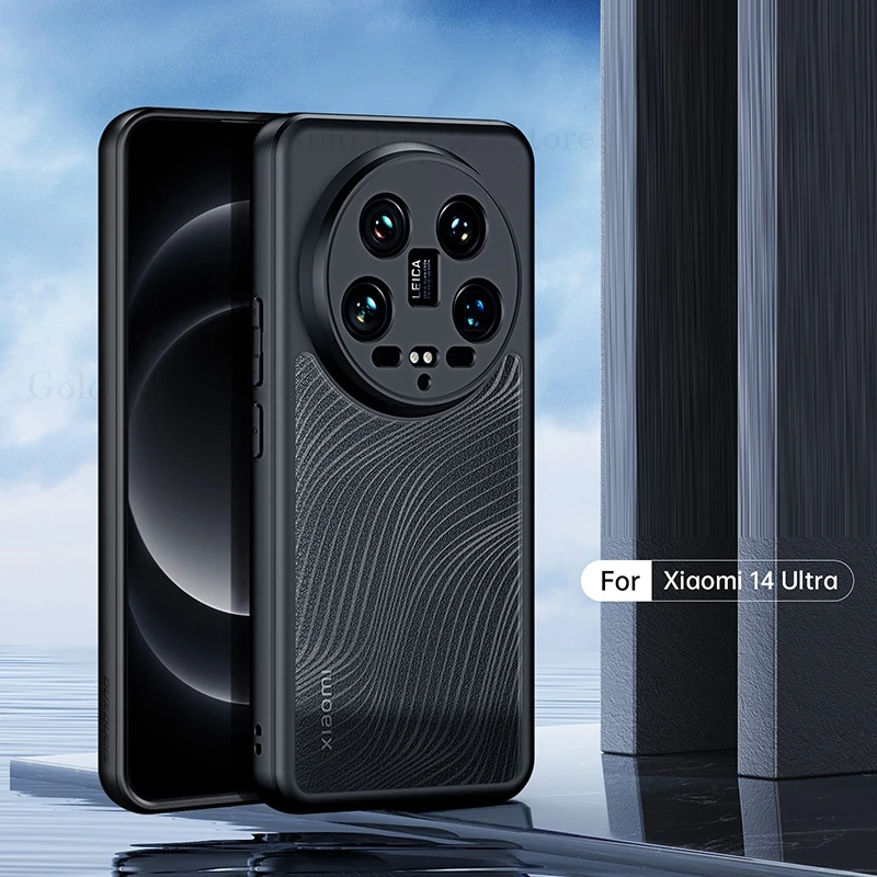 

Line Transparent Matte Phone TPU PC Case For Xiaomi 15 Ultra 14 Pro Camera Shockproof Cover For Xiaomi 15 Pro 14T 15Ultra Fundas