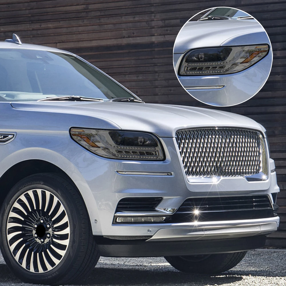 

Car Headlight Protective Film for Lincoln Navigator 2018-2026 High-Gloss Smoke Black TPU PPF Pre Cut Anti-Scratch Vinyl Kit