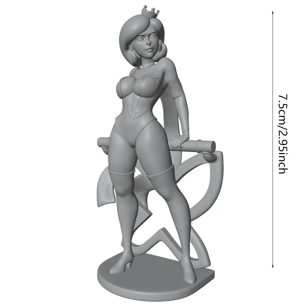 Miniatura de resina 75mm – Figura de reina paracoleccionismo y JDR - imagen 2