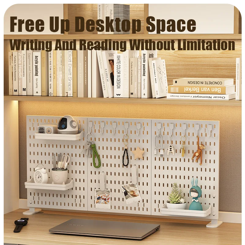 Pegboard Wall Shelf Rack Punch-Free Multi-functional Wall Hanging for Kitchen Bedroom Plastic No-Drilling Hole Board Organizer