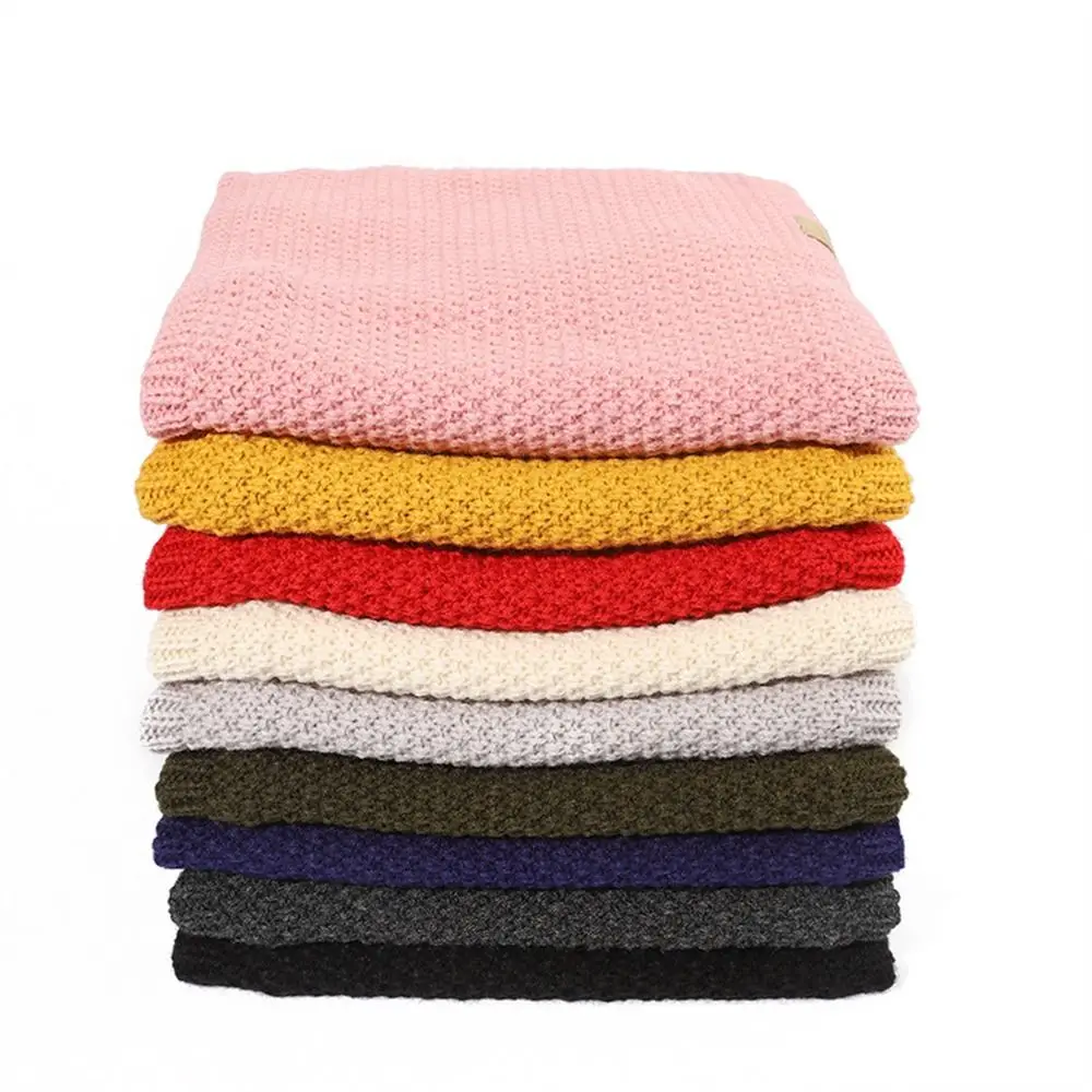 Casual engrossado forro pescoço gaiter malha manter quente pescoço mais quente meia máscara facial inverno