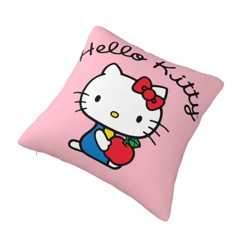 Custom Hello Kitty Anime Manga Cushion Cover 40x40cm Soft Modern Pillow Cases