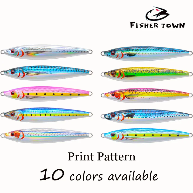 2023 Sea fishing Metal Jig 30g 40g 60g Fishing Lure Weights Bass Fishing Bait Tackle Trout Jigging Lure Jigs Saltwater Lures