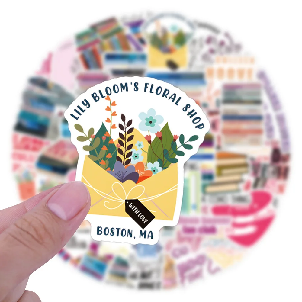 ملصقات Colleen hoover لسكرابوكينغ ، ملصقات مقاومة للماء للهاتف ، الأمتعة ، لوح التزلج ، diy ، 60 من ، من #4