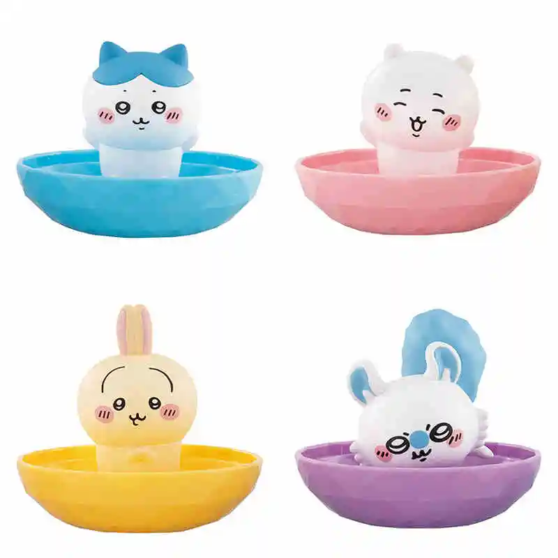 4 stks/set Originele Bnadai Chiikawa Jewel Sieraden Doos Twisted Ei Hachiware usagi Figuur Model Speelgoed Cadeau voor Verjaardag