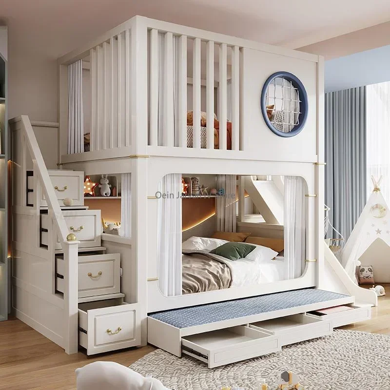 Beds Ladder Safety Fence Bunk Children Beds Solid Wood Camas Dormitorio Furniture