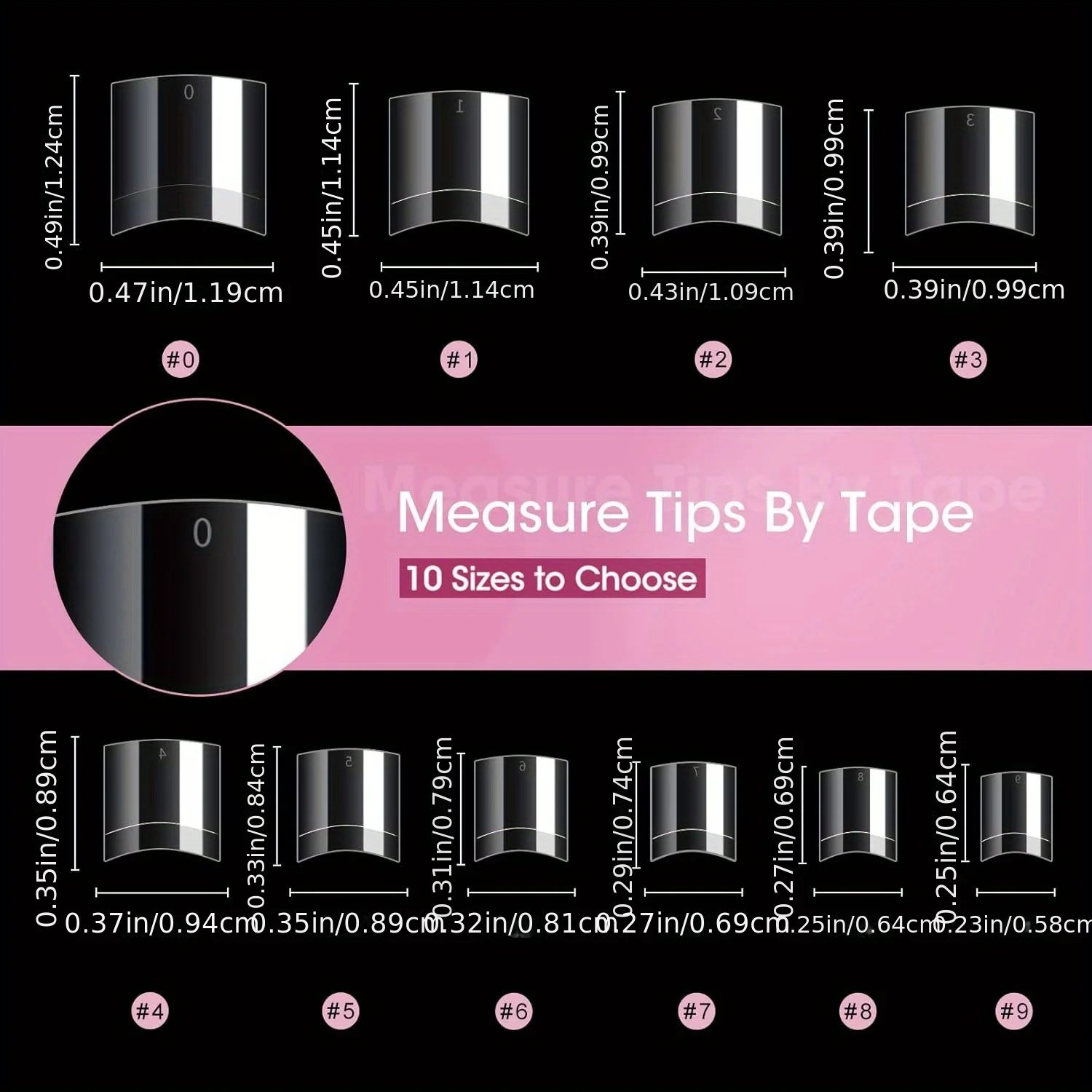 500 قطعة من أطراف الأظافر المصنوعة من الأكريليك الشفاف - نصف غطاء أظافر صناعية قصيرة مربعة الشكل لتقليم الأظافر بنفسك، تتضمن صندوق تخزين #4