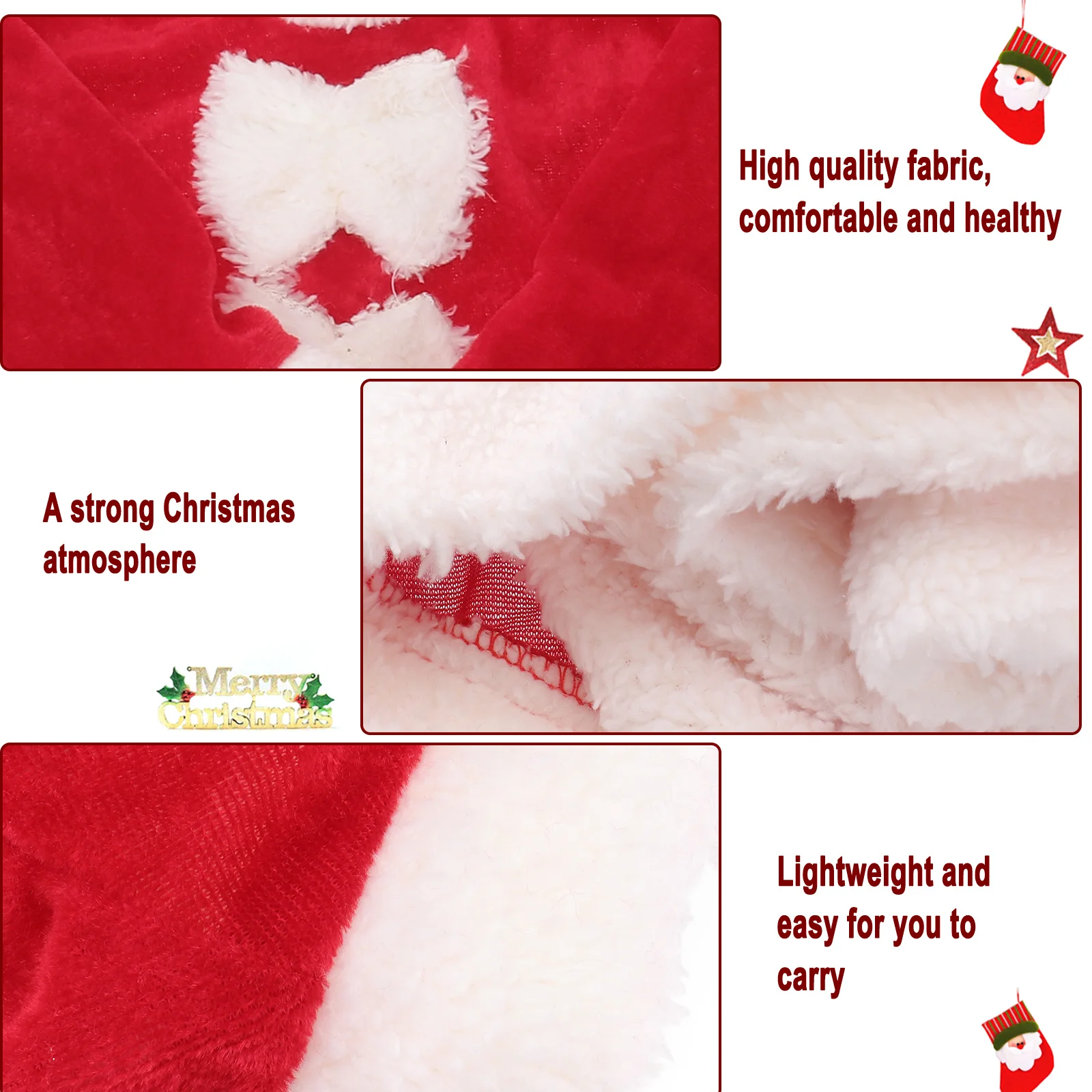 

1 комплект, рождественский костюм Санта-Клауса, 75 см, детский костюм, шляпа, одежда для девочек, рождественский наряд, реквизит для вечеринки, рождественские наряды