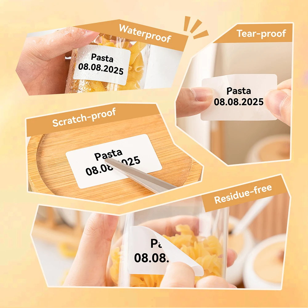 Etykieta termoprzylepna do NiiMbot /B3S/B31/B4 Duży Rozmiar 60-70mm Szerokość Etykieta Biznesowa Papier do Naklejek z Kodami Kreskowymi