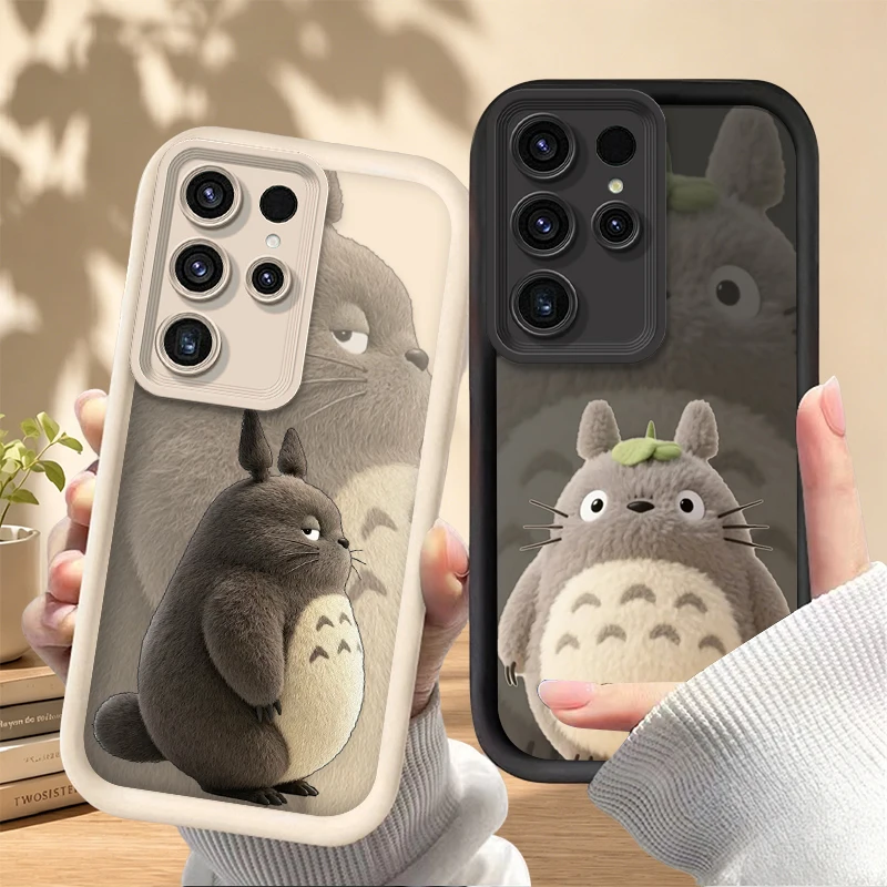 Cartoon Cute Totoro Kawaii Soft Phone Case For Samsung Galaxy S26 S25 Edge S24 S23 Ultra S22 Plus S21 FE A07 A17 4G A37 A57 5G