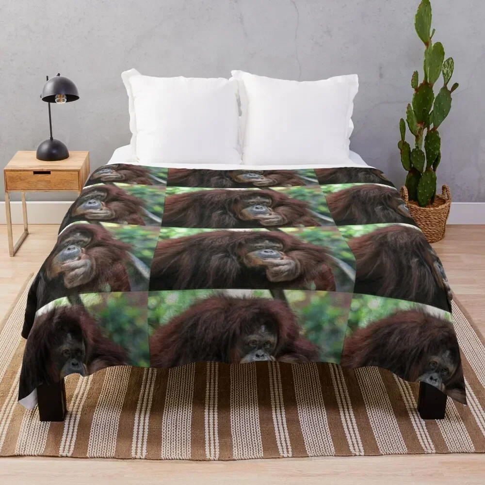 

The Orangutan Throw Blanket Custom Decorative Beds Luxury Vintage Blankets