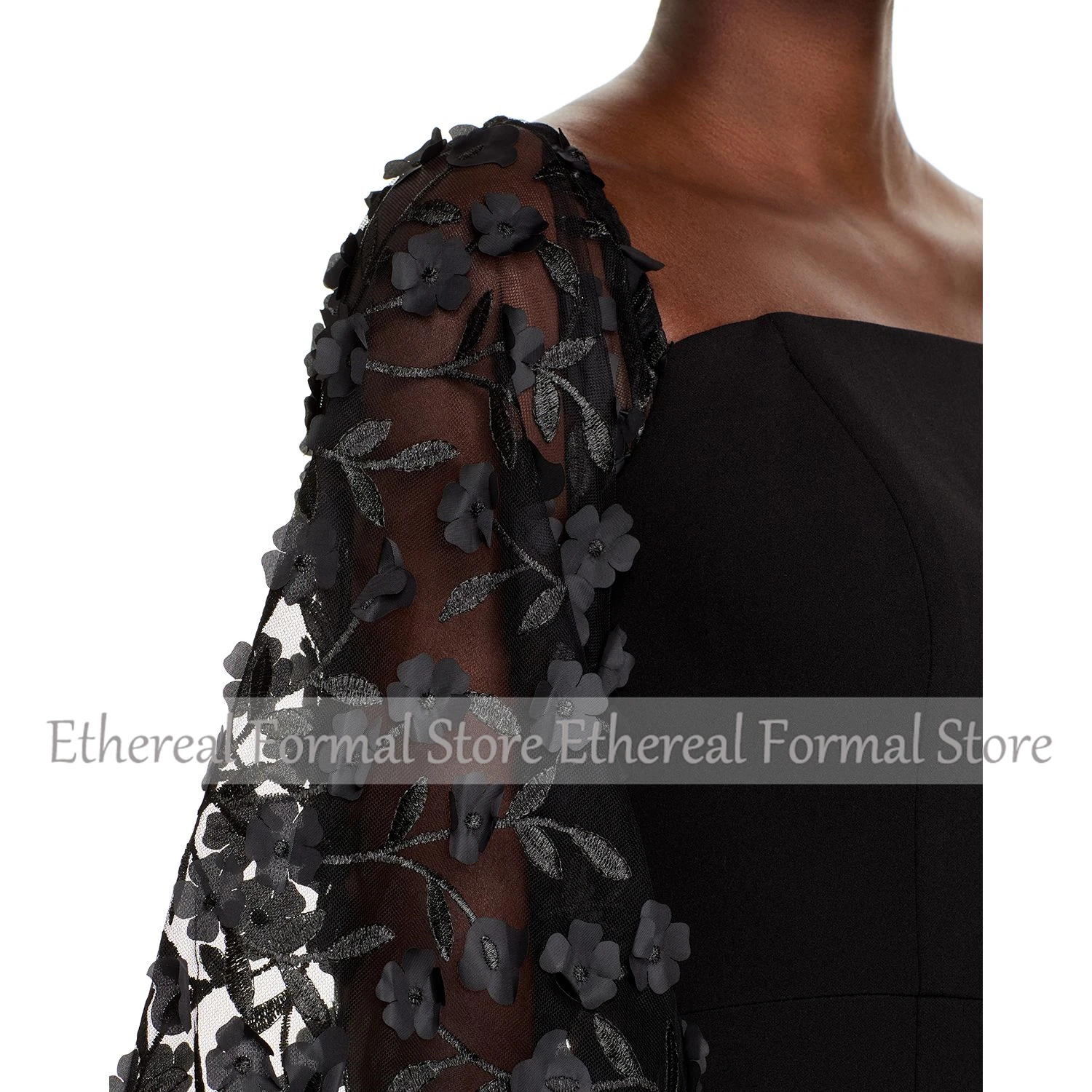 Современное женское вечернее платье длиной до щиколотки, вечернее платье с квадратным воротником, платье в Саудовской Аравии, платье для выпускного вечера с расклешенными рукавами