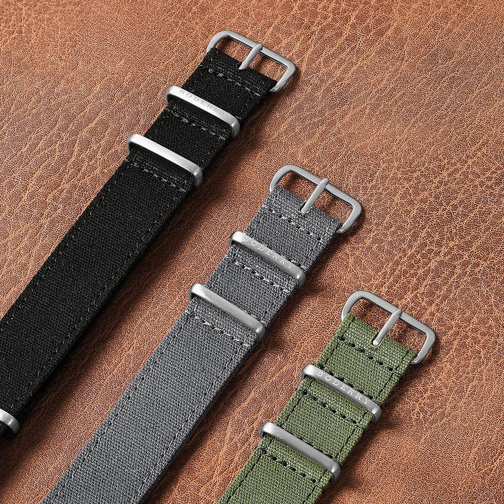 

Boderry 20mm Canvas NATO Watch Strap Adjustable Military Style Durable Wristwatch Band for Men And Women