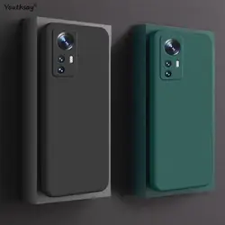 For Xiaomi 12T Pro Case Xiaomi 12T 12 13 13T Pro 12 Lite Cover Funda Coque Soft Original Liquid Silicone Case Xiaomi 12T Pro