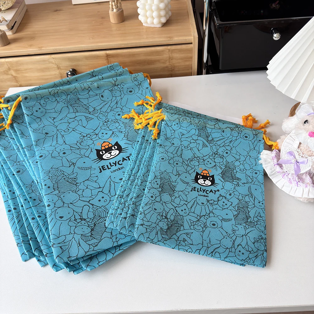 JC – sac cadeau de poupée mignon, sac de rangement multifonctionnel Non tissé, sac à poussière bleu Kwaii, sac à main pour jouets