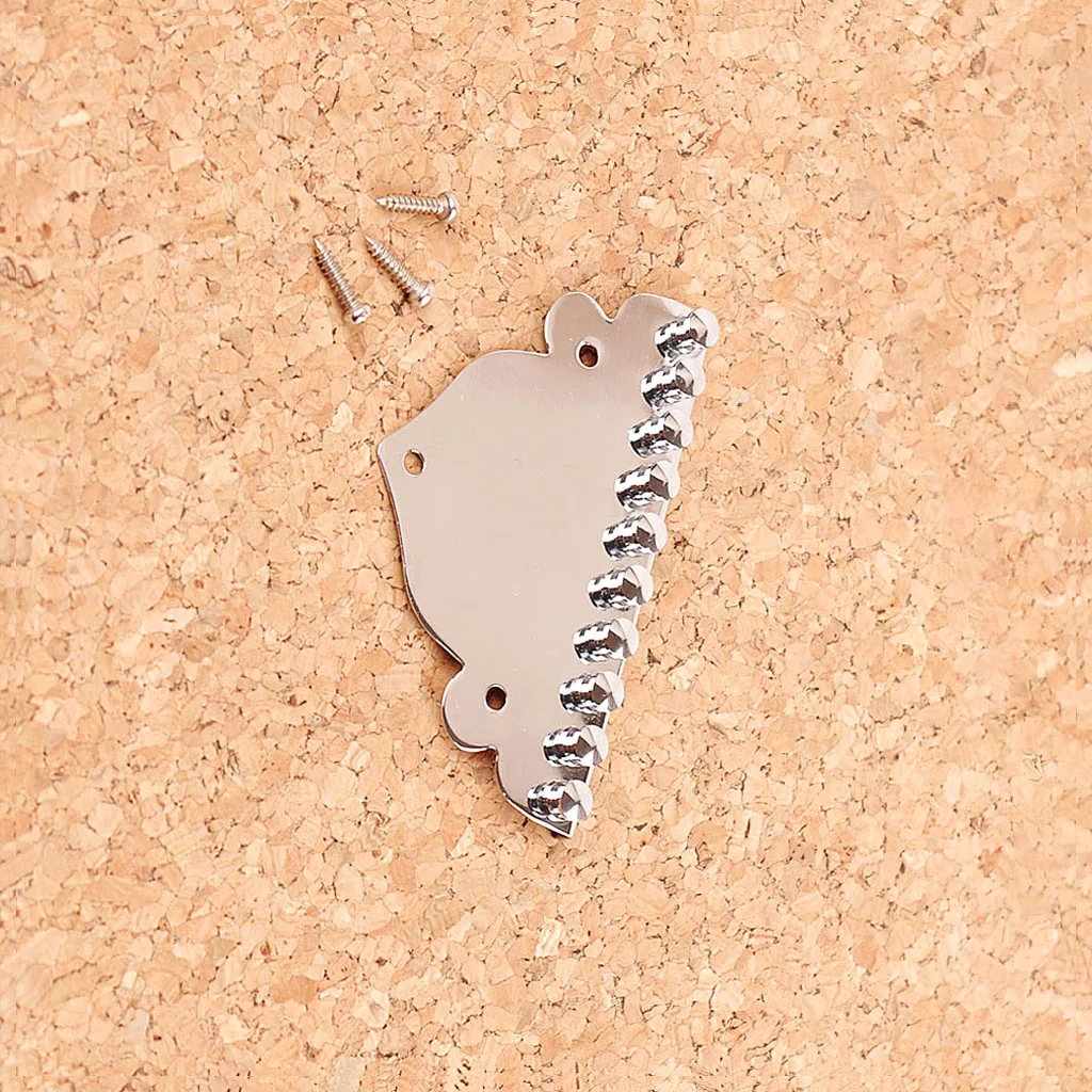 10 String Mandolin Tailpiece with Screws for Guitar Maker  Mandolin Replacement Chrome