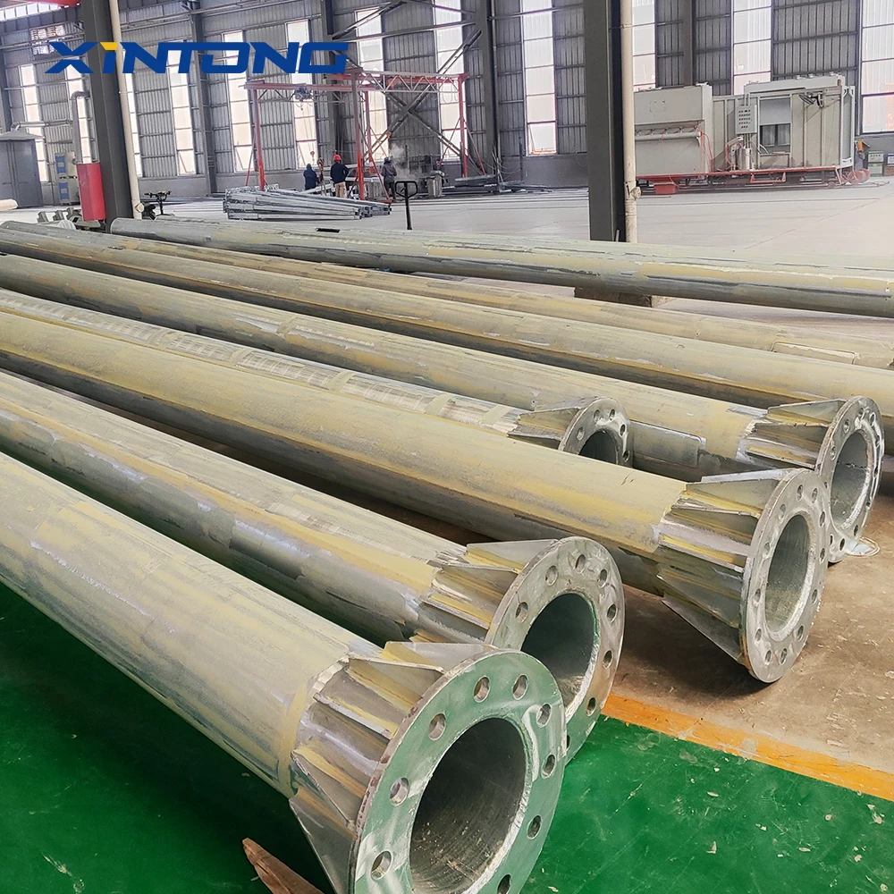 

XINTONG Hot Dip Galvanized Single Arm Street Lamp Post Pole 6M 7M 8M Street Lighting Post
