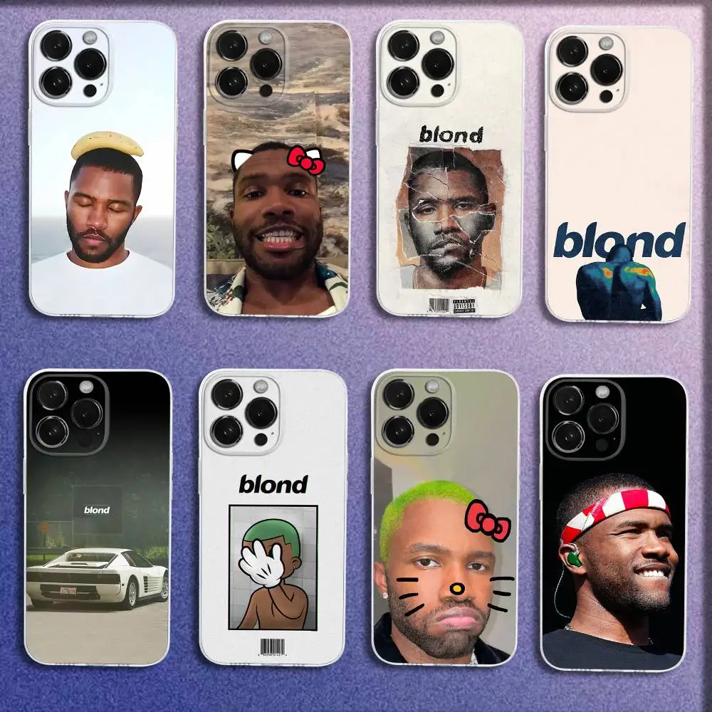 

Singer Blonde F-Frank Ocean Phone Case For iPhone 16,15,14,13,12,11 Plus,Pro,Max,XR,XS,Plus,E,Mini Transparent Cover