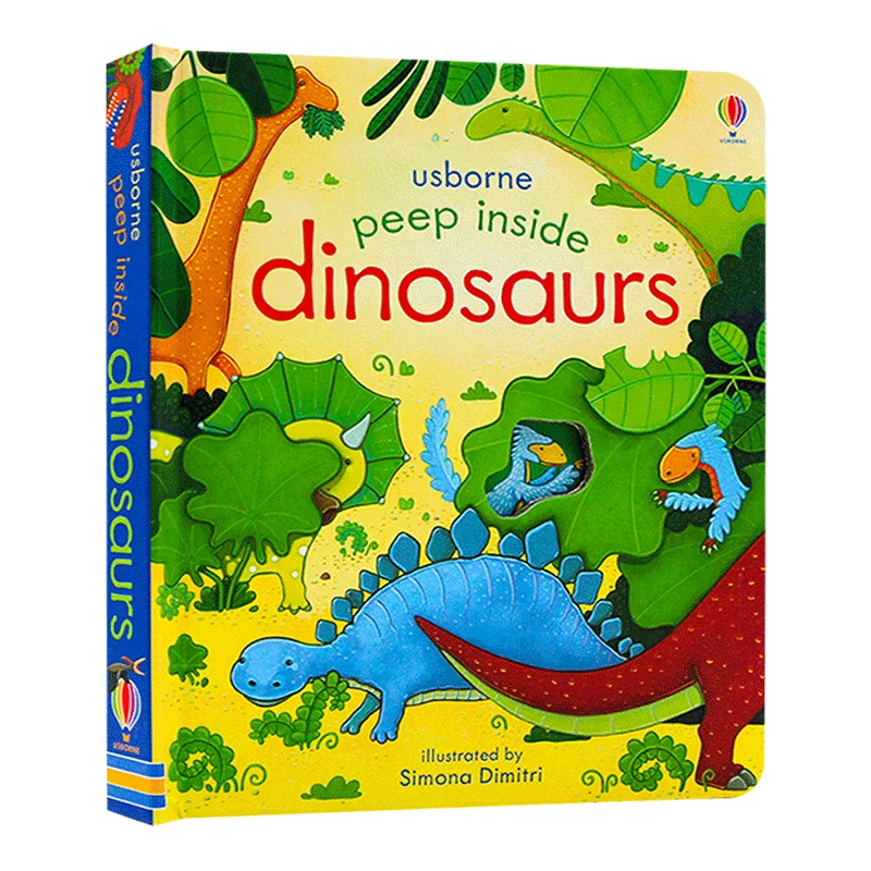 

Usborne Peep Inside Dinosaurs, Children's books aged 3 4 5 6, English Popular science picture books, 9781409582038