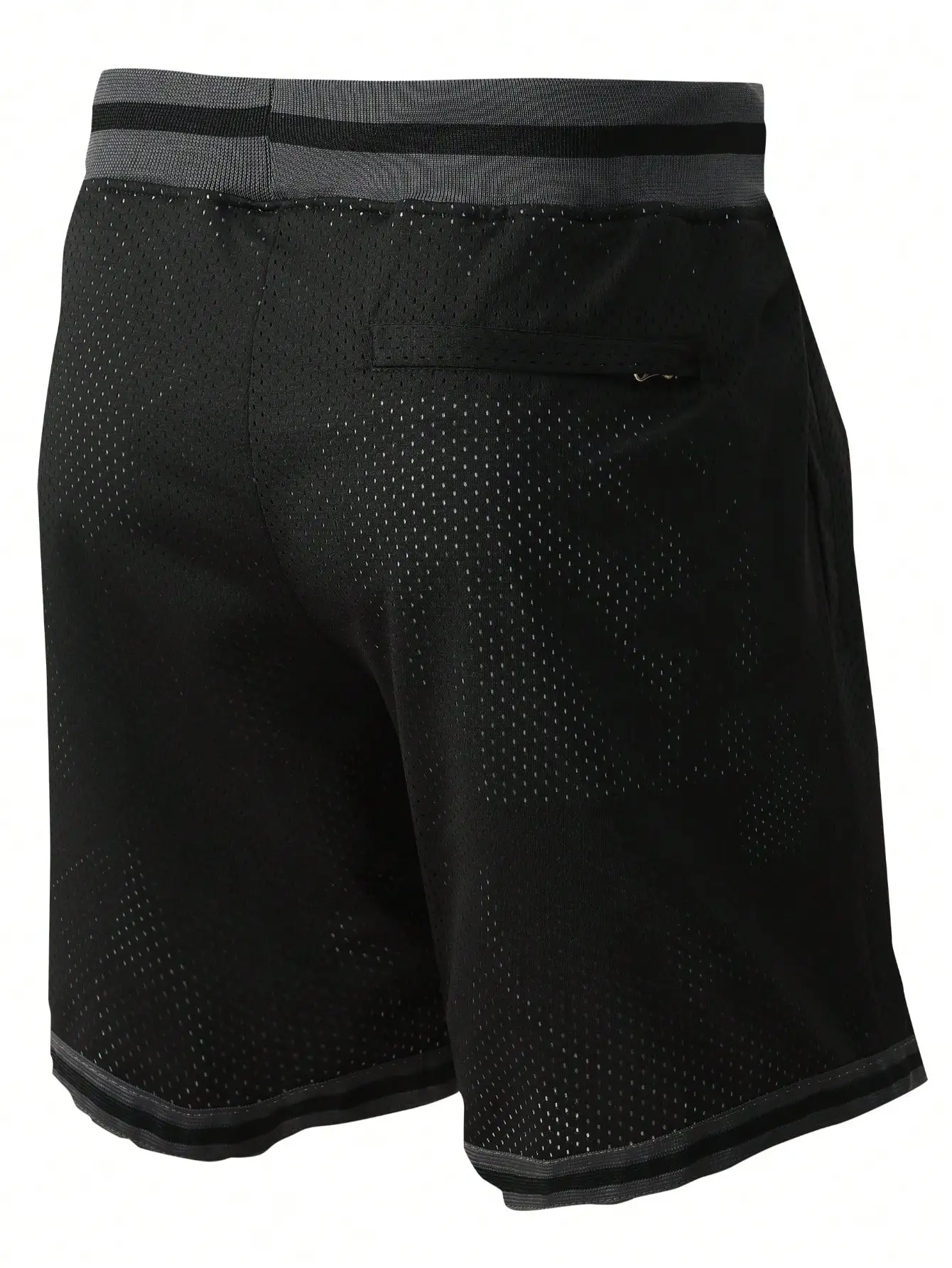 

Мужские черные баскетбольные шорты с вышивкой Chicago 23 и карманом на молнии