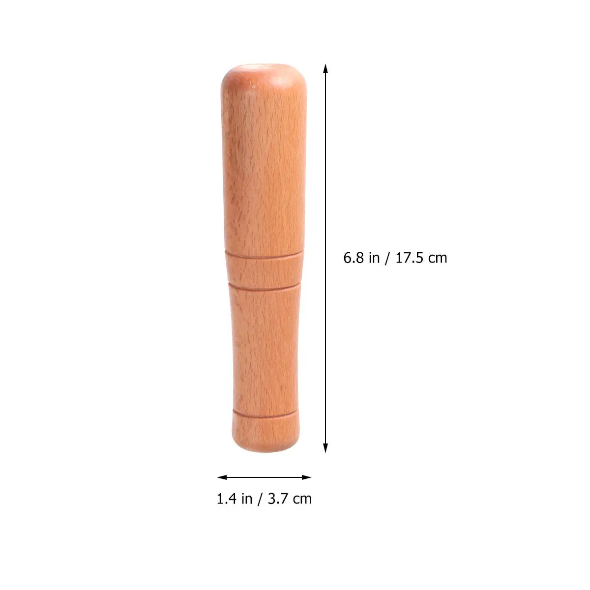 Wood Muddler Pestle for Garlic Spices 17.5 Hardwood Kitchen Grinding Tool Crush Herbs Make Pastes Daily Home Cooking