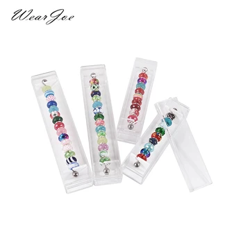 아크릴 투명 Trollbeads 컬렉션 상자 팔찌 구슬 디스플레이 홀더 판도라 매력 스토리지 주최자 여행 운반 케이스