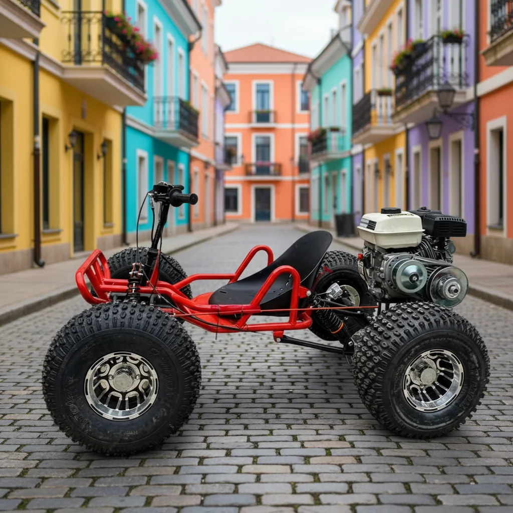 

212CC 4 Stroke Pedal Go Kart Buggy All-Terrain Off-Road Fuel-Powered Outdoor Drifting Vehicle Adults Children 60km/h Max Speed