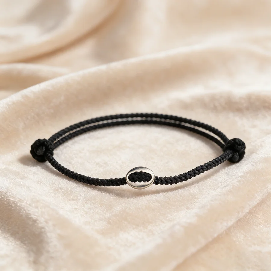 Luck Red Adjustable String Bracelet Unisex Handmade Weaven 5 Colors Stainless Steel Chain Wristband Leisure Couple Gift Jewelry
