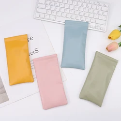 Gifts PU Sun Glasses Pouch Soft Leather Solid Eyewear Storage Bags Eyewear Accessories Simple Waterproof Bag Case