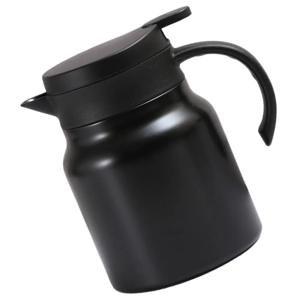 

Insulated Teapot 1000ml Black Large Capacity Coffee Pot Heat Retention Separation Kettle Waterproof H held Bottle for Home