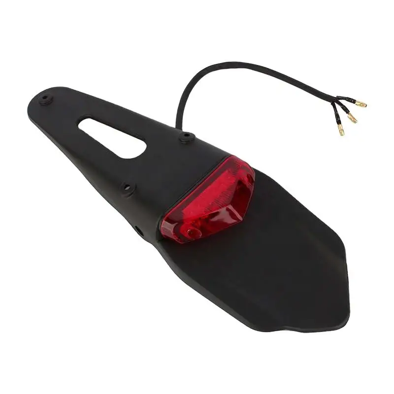 

Motorcycle Universal Fender Edge LED Taillight Triangular Red Lens Rear Brake TaillightMotorcycle Parking Light