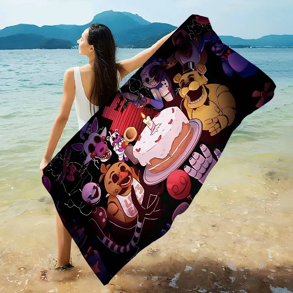F-FNAF Five-nights-At-Freddys Microfiber Beach Towel Absorbent Quick dry Soft Yoga Swimming Resort Mountain Climbing Towel