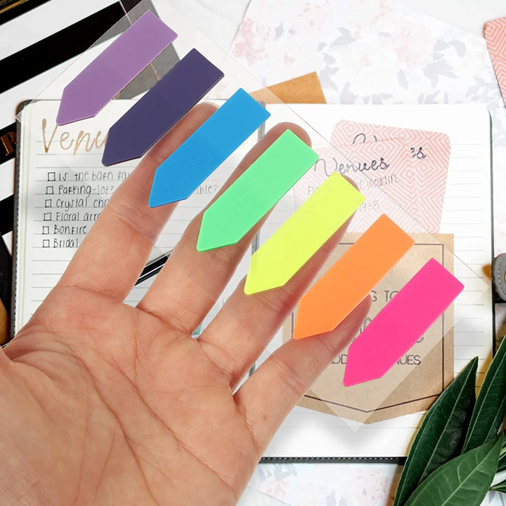 

5pcs 7 Transparent Arrow Markers Labels Sticky Memo Pad Book Tabs Paper Page Paper Page Tabs Marker Self Adhesive