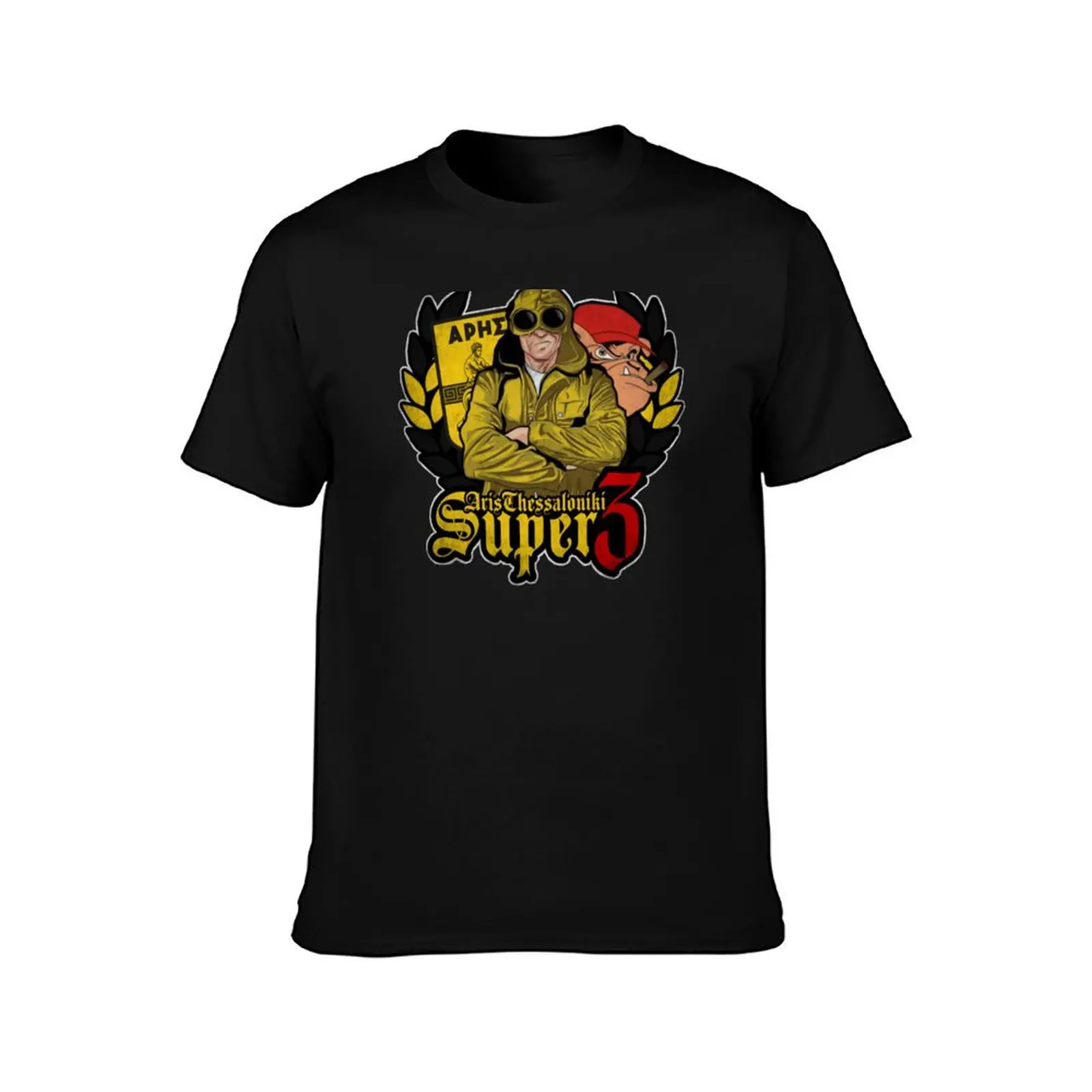 Aris Thessaloniki Super 3 T-Shirt Short sleeve tee anime stuff customs man t shirt mens t shirt graphic