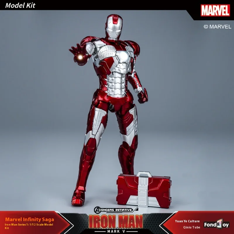 

FondJoy Official Licensed Iron Man MK5 Model Kit 1/12 Scale Collectible Figure with Display Stand Superhero Gift for Collectors