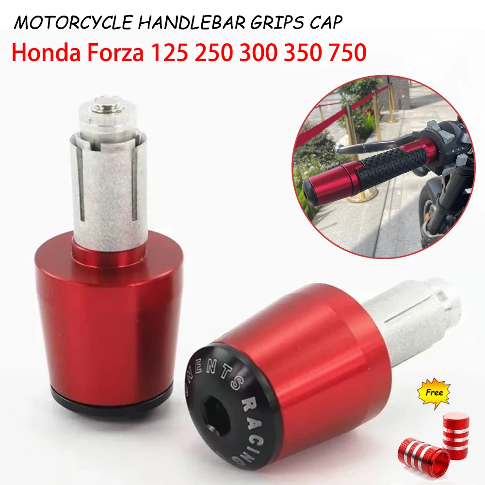 For Honda Forza 125 250 300 350 750 2022 2023 Motorcycle Accessories CNC Handle Bar Handlebar Grips Cap End handle Plugs cap