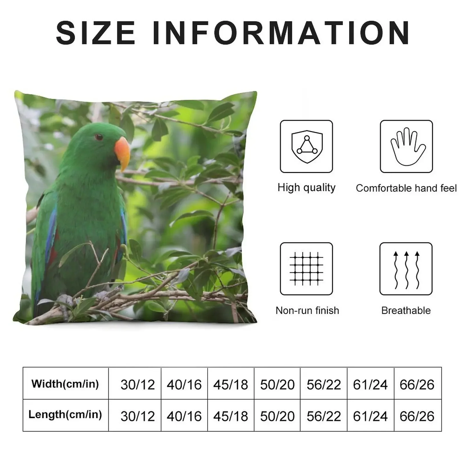 Male Eclectus Parrot Throw Pillow Luxury Pillow Case pillow pillowcase