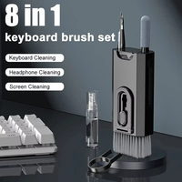 8-in-1 Cleaner Kit Computer Keyboard Cleaner Brush Kit Earphone Cleaning Pen For AirPods Headset Phone Clean Tools Keycap Puller