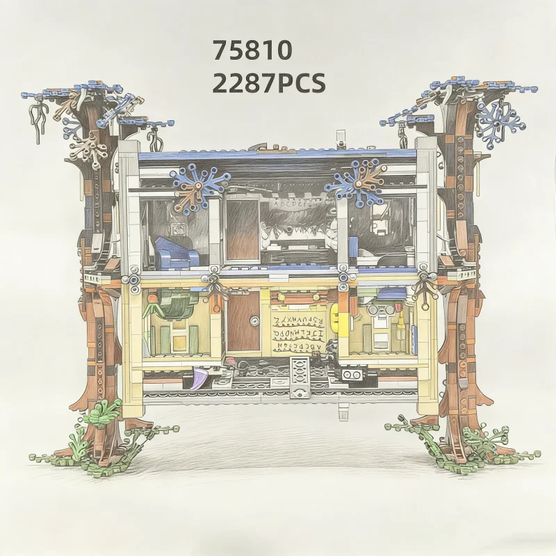 75810 Strange Story Characters Turn Upside Down Model Holiday Gift 2287PCS Brick Children Educational Toys