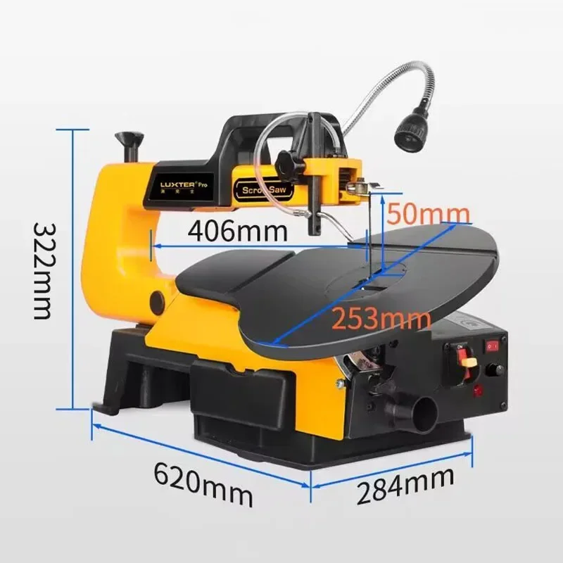 

Производитель оптом 16-дюймовый светодиодный электрический лобзик, настольная пила, деревообрабатывающий гравировальный станок для проволоки, регулируемая скорость, стол для резки