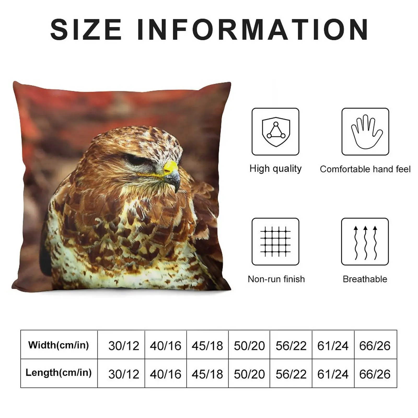 Buzzard (Buteo Buteo) - Bird of Prey Throw Pillow pillow pillowcase Luxury Pillow Cover Luxury Sofa Cushions