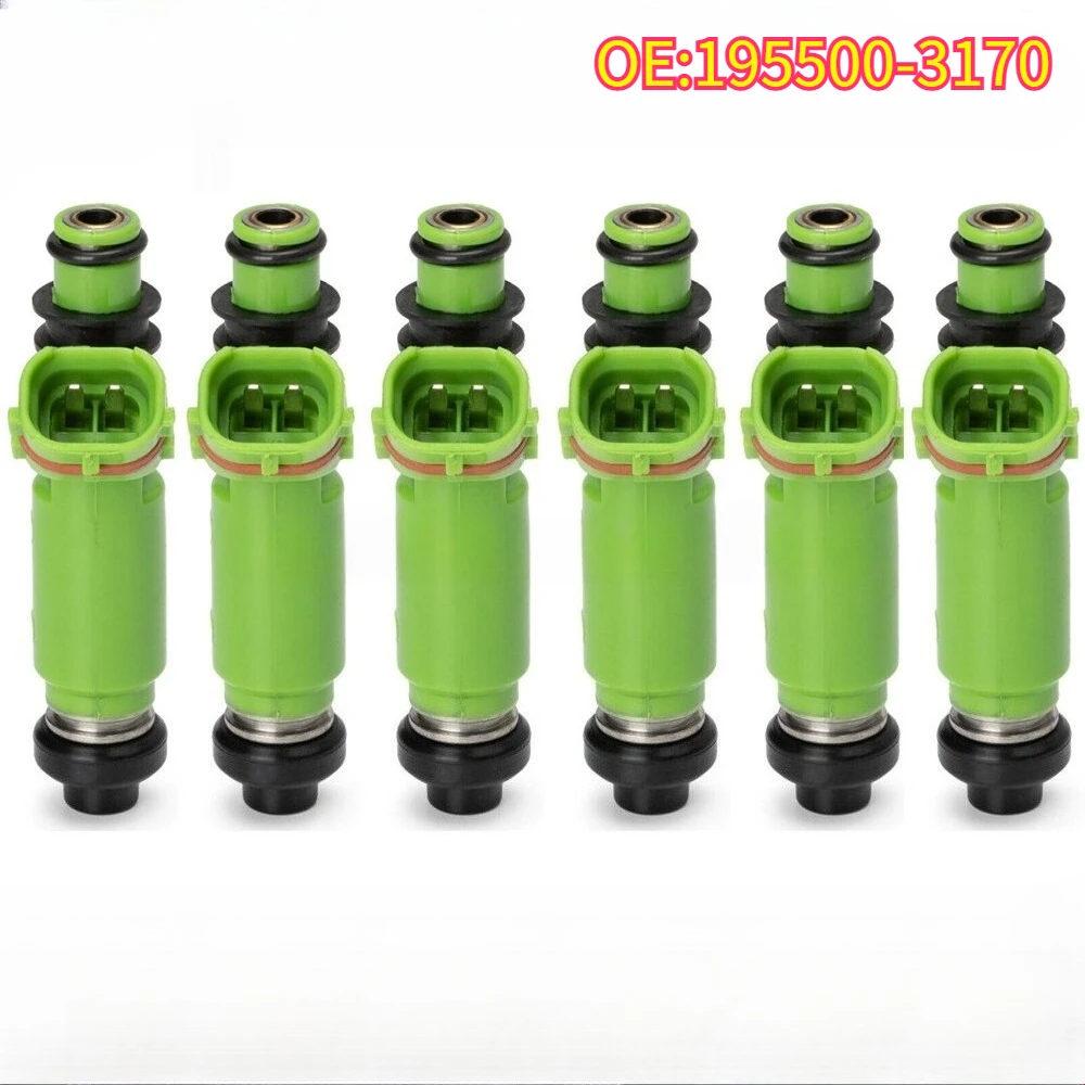 

High quality New For 1/6Pcs 195500-3170 Fuel Injectors 1955003170 MD332733 for Mitsubishi Montero Sport 3.0L 6G72 1998-2003