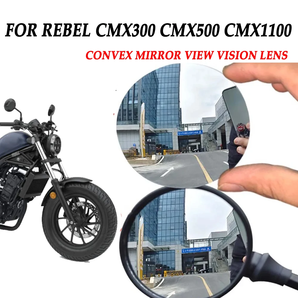 Convex Mirror Increase Rearview Mirrors Side Mirror View Vision Lens For HONDA Rebel CMX 300 500 1100 CMX500 CMX1100 Accessories