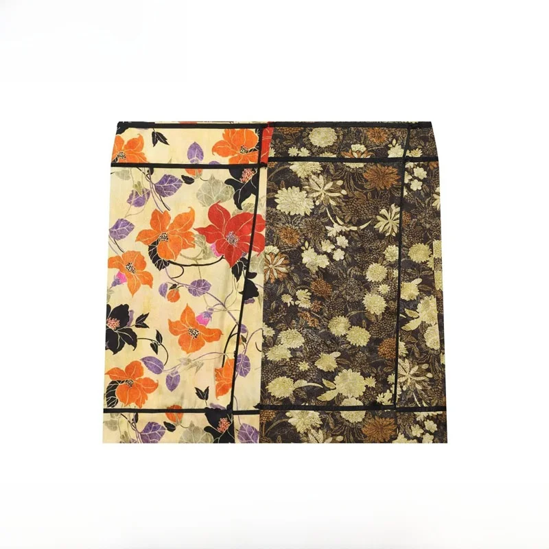 Fashionable Floral Midi Skirt Women's New Arrival Spring Summer Standard Waist Polyester Fiber Printed Straight Tube Skirt