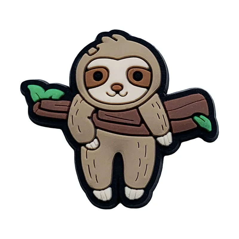 Cute Sloth Shoe Charms for Crocs, Shoe Accessories, Decorações, Sandálias, Pins, Crianças, Mulheres, Homens, Party Favor, Presente, Venda Quente