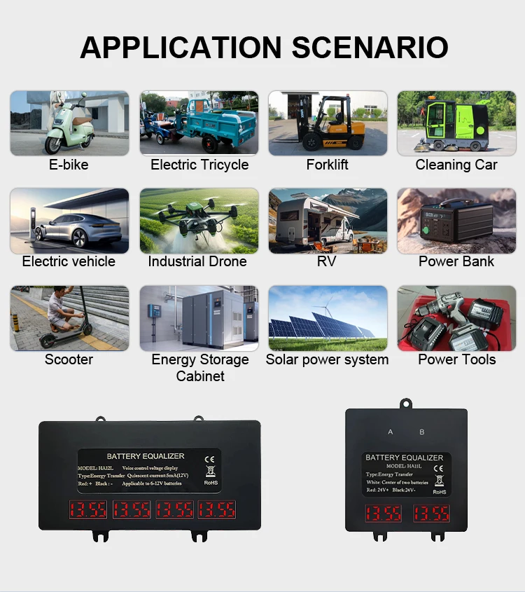 LCD Battery Equalizer Balance Charge for 24V 48V Gel Flood AGM Lead Acid Lithium Batteries